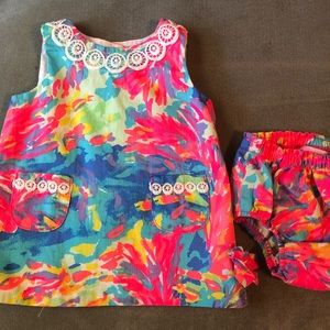 Lilly Pulitzer Shift Dress Baby - Palm Beach Coral
